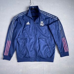 Adidas Real Madrid Track Jacket Full Zip Soccer Warm Up Coat‎ Medium